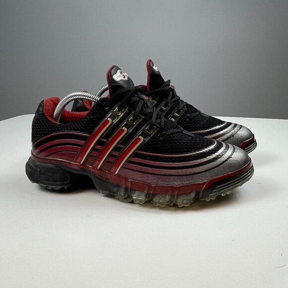 Adidas Powerband men golf shoes black red size 8 #791003 - Picture 1 of 10